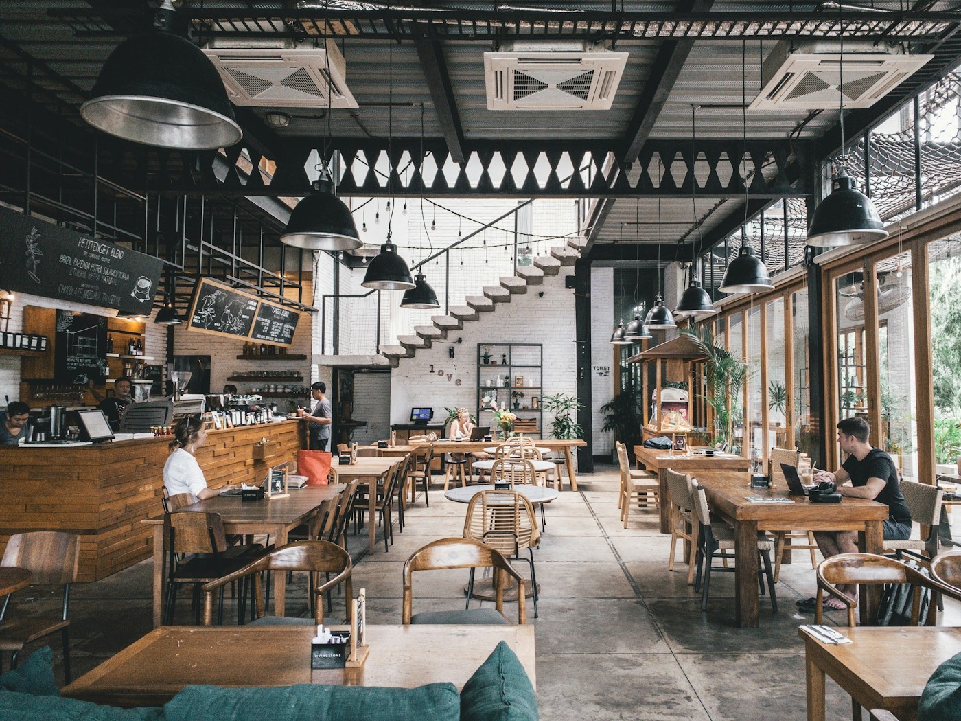 Jurong West kopitiam interior with counter and morning bustle